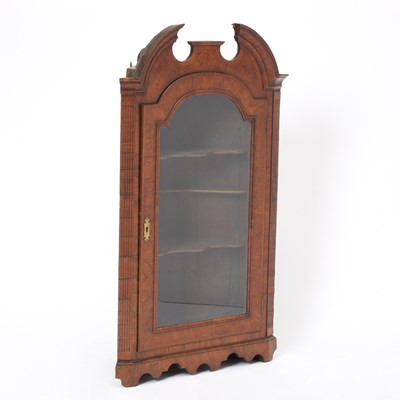 Lot 61 - George I Style Inlaid Walnut Hanging Corner Cabinet