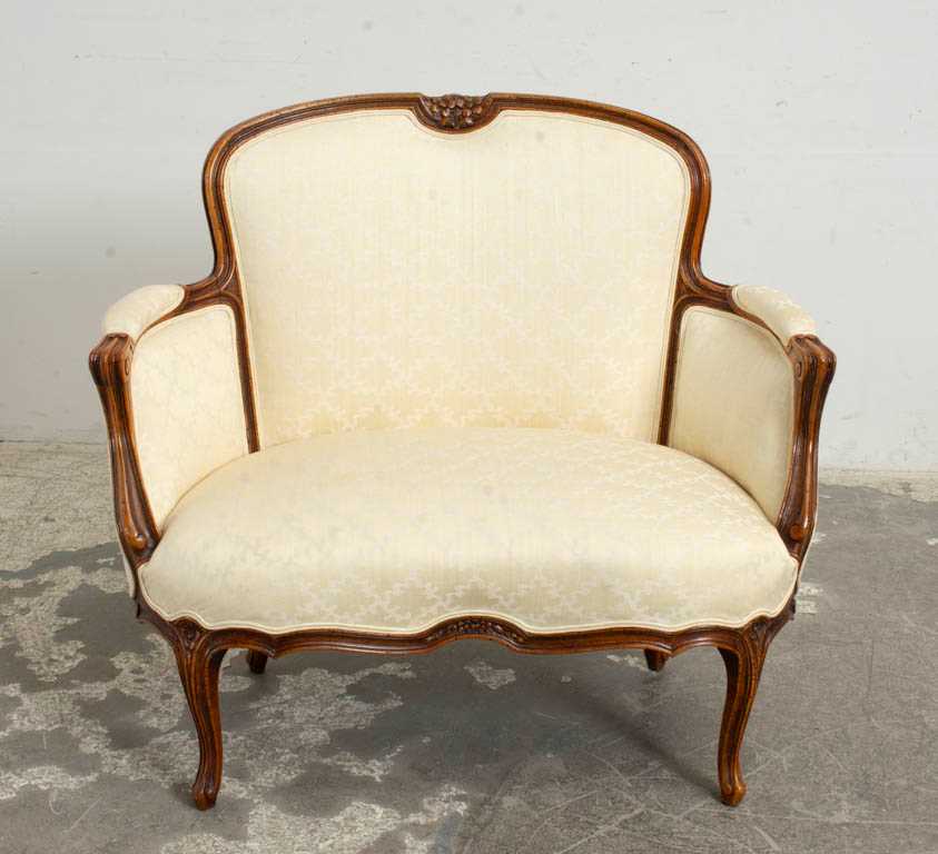 Lot 33 - Louis XV Style Walnut Upholstered Settee