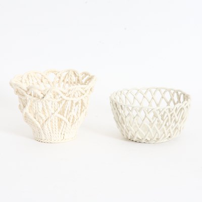 Lot 351 - Two Creamware Baskets