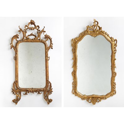Lot 182 - Two Louis XV Style Giltwood Mirrors