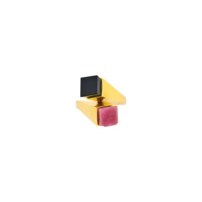 Lot 1 - Cartier Gold and Hardstone Crossover Ring