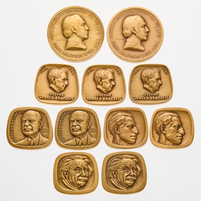 Lot 131 - United States. Group of Jewish-American Hall of Fame Medals. Bronze. Mint State.