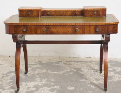 Lot 114 - Regency Style Inlaid Mahogany Writing Table