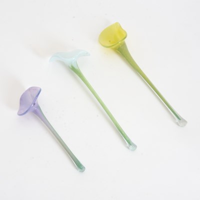 Lot 280 - Group of Three Glass Flowers
