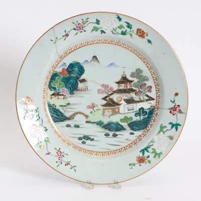 Lot 392 - Chinese Export Famille Rose Porcelain Charger