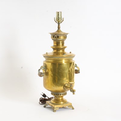 Lot 206 - Russian Brass Samovar