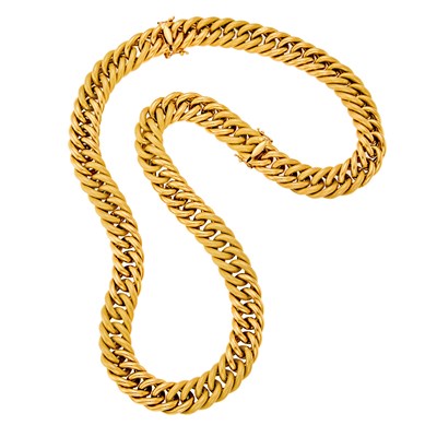 Lot 1038 - Long Gold Necklace/Bracelet Combination