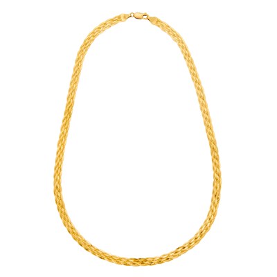 Lot 1191 - Gold Woven Necklace