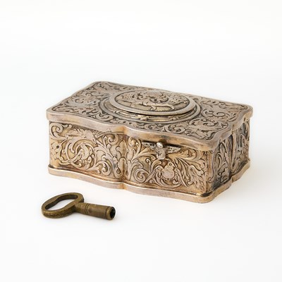 Lot 86 - German Silverplated Mechanical Singing Bird Box
