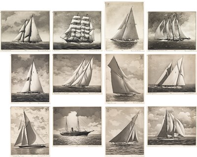 Lot 262 - Yacht etchings by Burnell Poole
