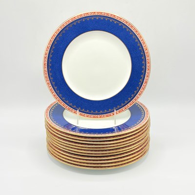 Lot 1092 - Set of Twelve Wedgwood "Ulander Powder Blue" Porcelain Plates