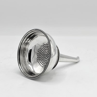 Lot 1133 - George III Sterling Silver Wine Funnel