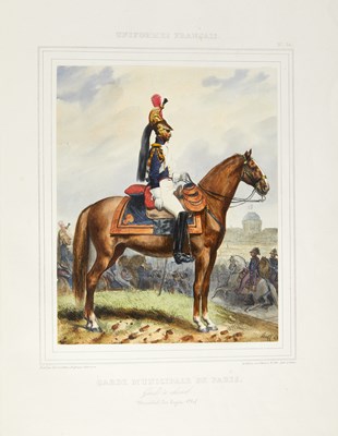 Lot 145 - Military costume color plates of the French Army, Navy, and National Guard by Raffet