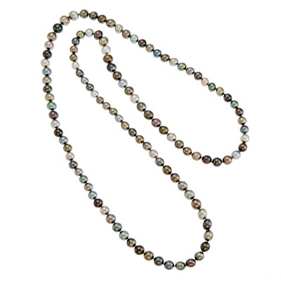 Lot 1160 - Long Tahitian Gray Cultured Pearl Necklace