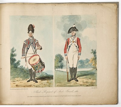 Lot 107 - Very rare series of plates depicting the British 1st Regiment of Foot Guards, colored by Thomas Girtin