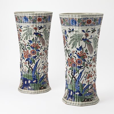 Lot 71 - Pair of Dutch Delft Beaker Vases