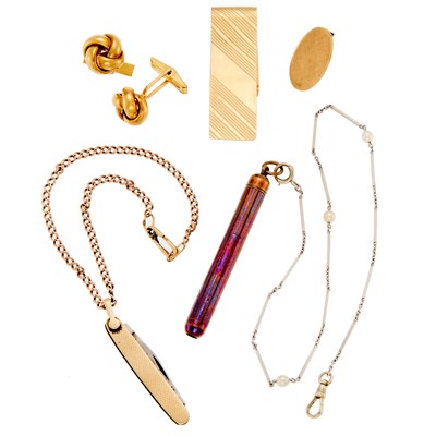 Lot 1218 - Group of Gold and White Gold Accessories