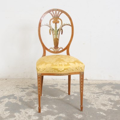 Lot 100 - George III Style Painted Satinwood Side Chair