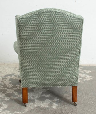 Lot 32 - George II Style Upholstered Wing Chair