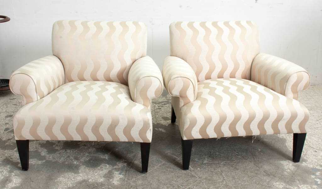 Lot 35 - Pair of Upholstered Club Chairs