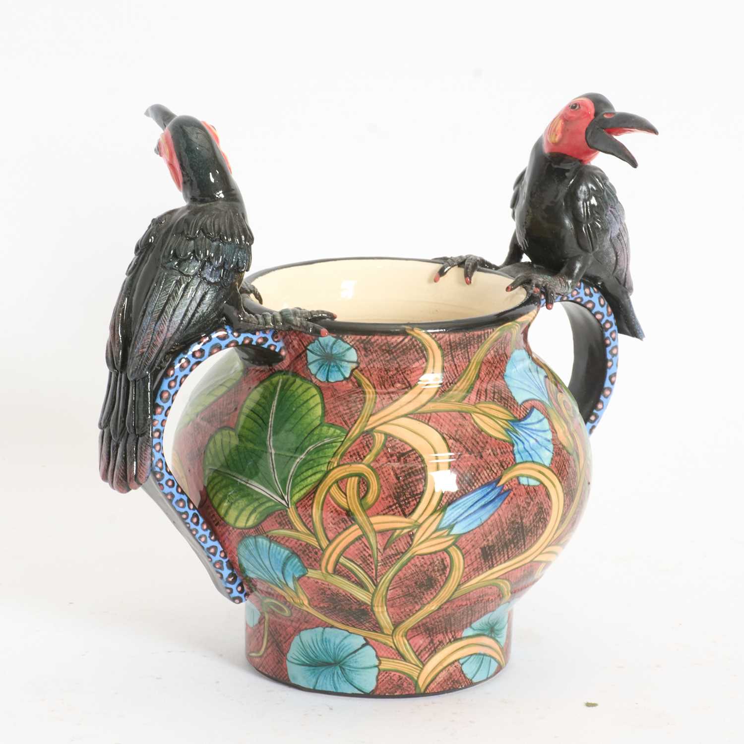 Lot 1 - Ardmore Studio Black Bird Vase