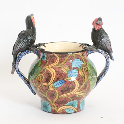 Lot 1 - Ardmore Studio Black Bird Vase