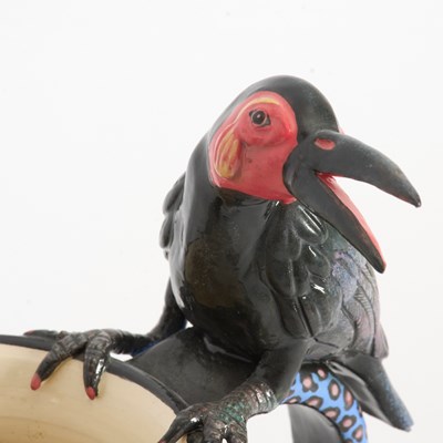 Lot 1 - Ardmore Studio Black Bird Vase