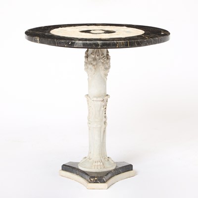 Lot 107 - Neoclassical Style Two-Tone Marble Center Table