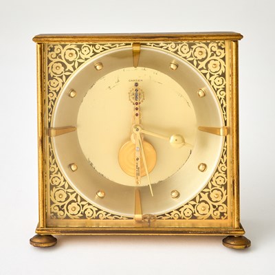 Lot 198 - Jaeger-LeCoultre & Cartier Gilt-Metal Clock