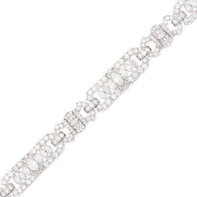 Lot 92 - Platinum and Diamond Bracelet