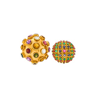 Lot 1174 - Two Gold and Gem-Set Rings