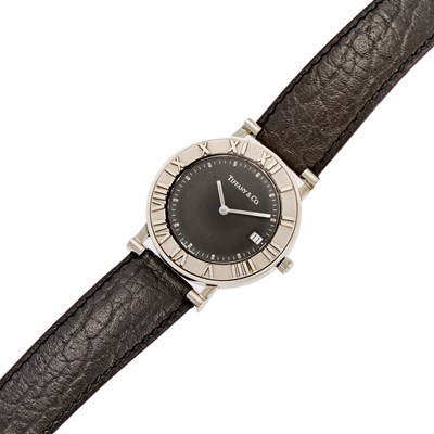 Lot 1235 - Tiffany & Co. Steel 'Atlas' Wristwatch