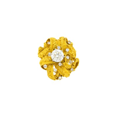 Lot 153 - Gold, Platinum and Diamond Ring