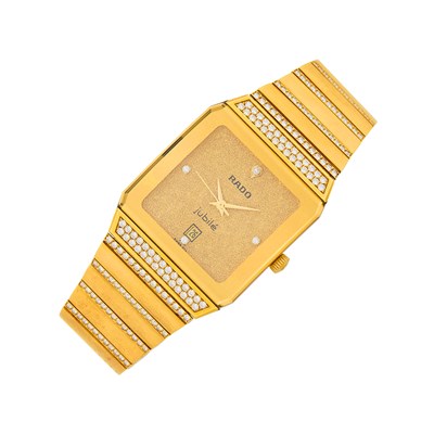 Lot 35 - Rado Gentleman's Gold and Diamond 'Jubilé' Wristwatch, Ref. 152.8163.6