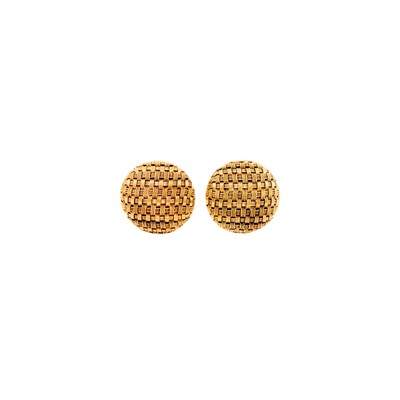 Lot 1022 - Pair of Gold Earrings