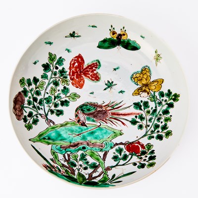 Lot 189 - A Chinese Famille Verte Porcelain Dish