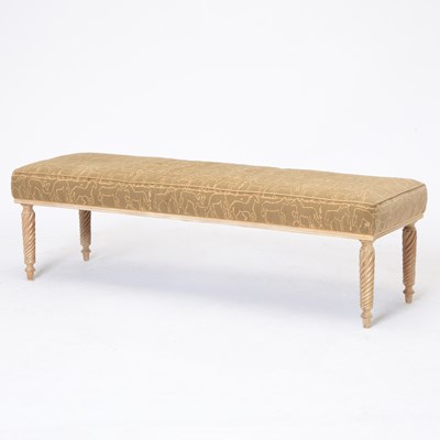 Lot 178 - Neoclassical Style Glazed Walnut Bench