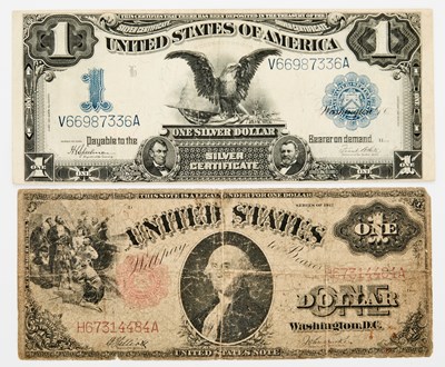 Lot 154 - United States. Pair of Large Size Notes. Grades Vary.