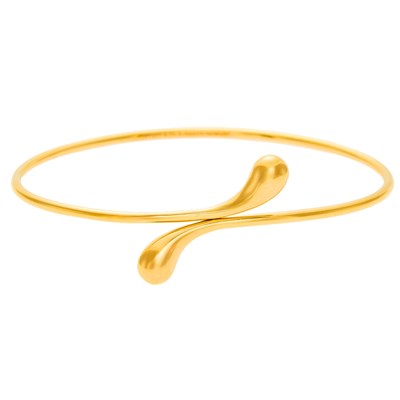 Lot Tiffany & Co., Elsa Peretti Gold Teardrop Bangle Bracelet, Spain