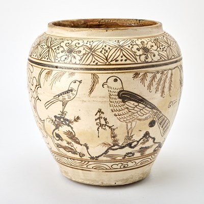 Lot 158 - A Chinese Painted Cizhou Pottery Jar