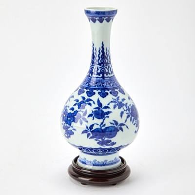 Lot 468 - A Chinese Qianlong-Style Blue and White Porcelain Vase