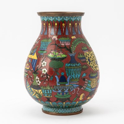 Lot 400 - A Chinese Cloisonne Enamel Jar