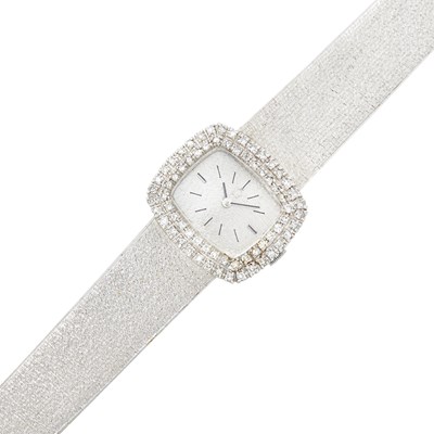 Lot 66 - Omega White Gold and Diamond ‘Deville’ Wristwatch
