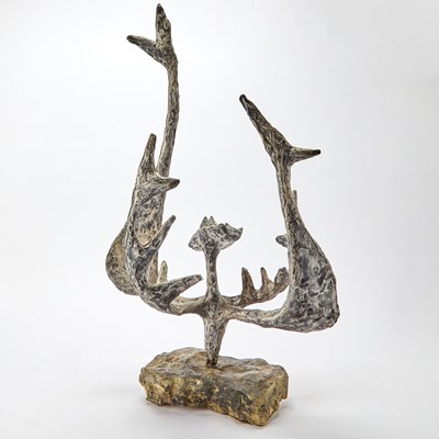 Lot 170 - Abstract Sculpture in Gray Resin