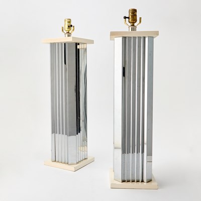 Lot 171 - Pair of Modern Chrome Table Lamps