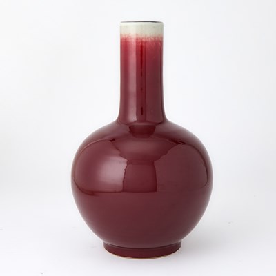 Lot 239 - A Chinese Copper Red Glazed Porcelain Bottle Vase