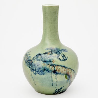 Lot 495 - A Chinese Celadon Glazed Porcelain Bottle Vase