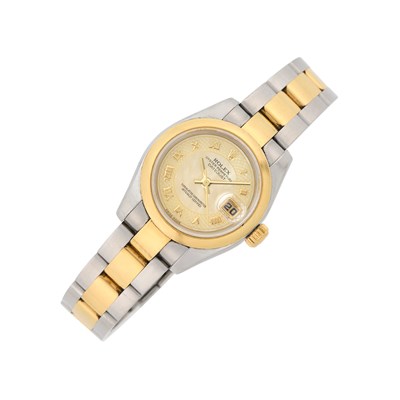Lot 45 - Rolex Stainless Steel, Gold and Mother-of-Pearl 'Datejust' Wristwatch, Ref. 179163