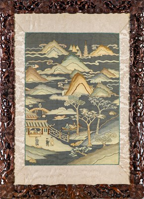 Lot 116 - A Chinese Kesi Silk Panel