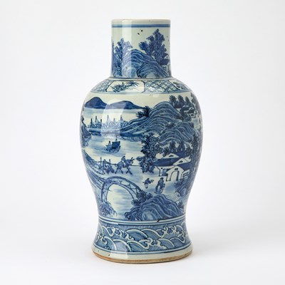 Lot 248 - A Chinese Blue and White Porcelain Vase
